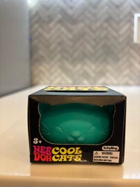 NeeDoh Cool Cats Teal Stress Toy - Kids Toys